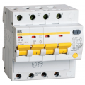Автоматические выключатели дифференциального тока четырехполюсные IEK АД-14